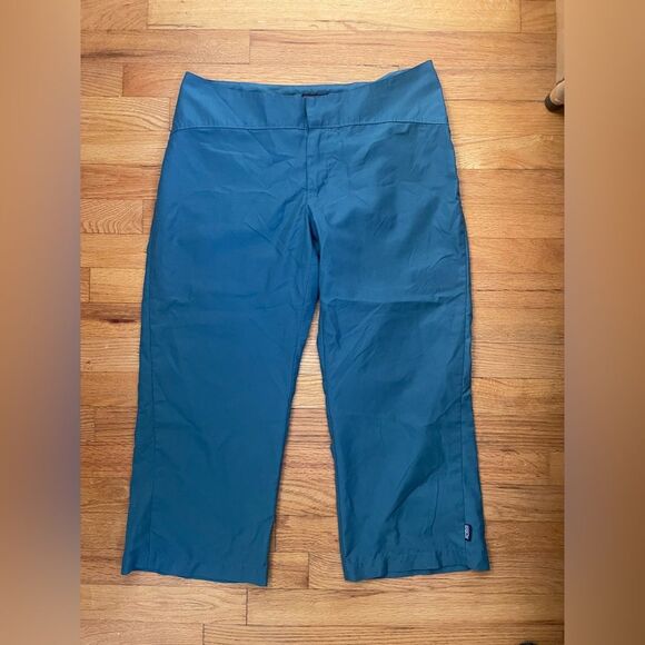 Patagonia Womens activewear blue Duway Capris pants size 8 - Picture 1 of 9